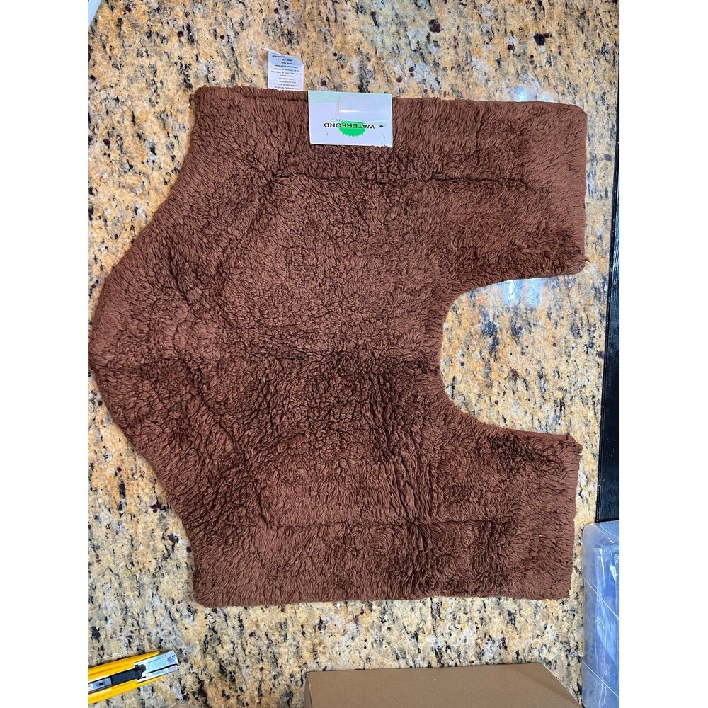 Home Weavers Waterford Contour Bath/Toilet Rug Chocolate, 20" x 20